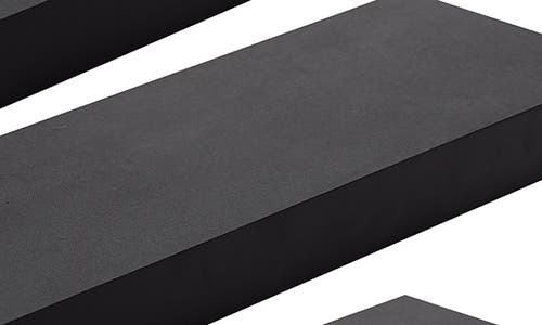 Sorbus Set Of 3 Floating Shelves In Black