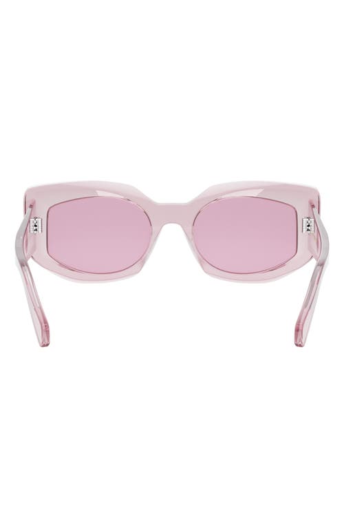 Shop Celine Butterfly 54mm Sunglasses In Shiny Pink/violet