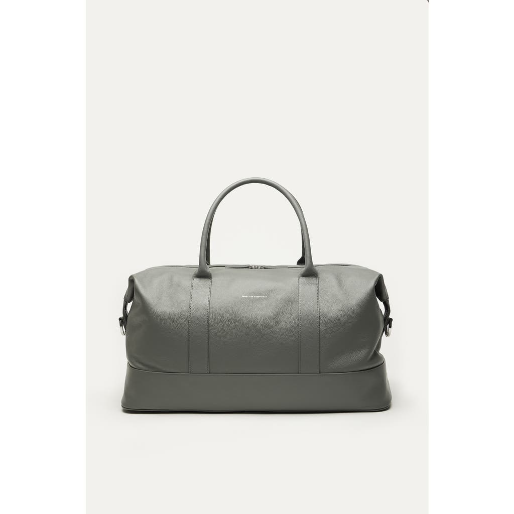 Want Les Essentiels De La Vie Want Les Essentiels Kelowna Pebble-grained Leather Weekender Bag In Grey