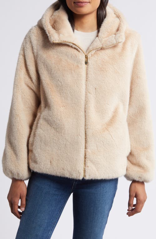 VIA SPIGA VIA SPIGA HOODED FAUX FUR JACKET 