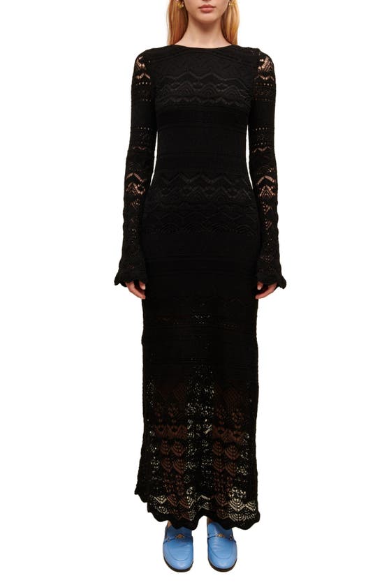 MAJE RISTALE OPEN STITCH SWEATER DRESS