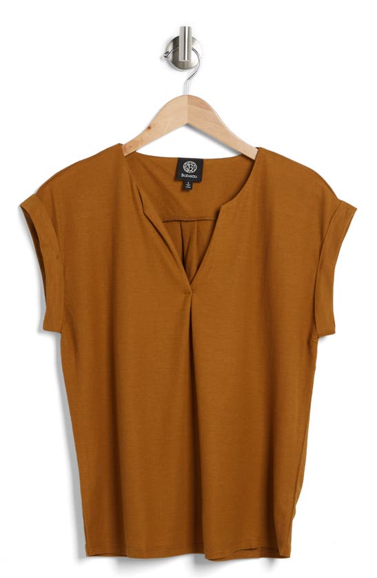 Bobeau Dolman Sleeve Piqué T-shirt In Bronze