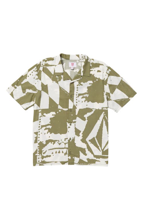 TT Collage Camp Shirt in Light Army