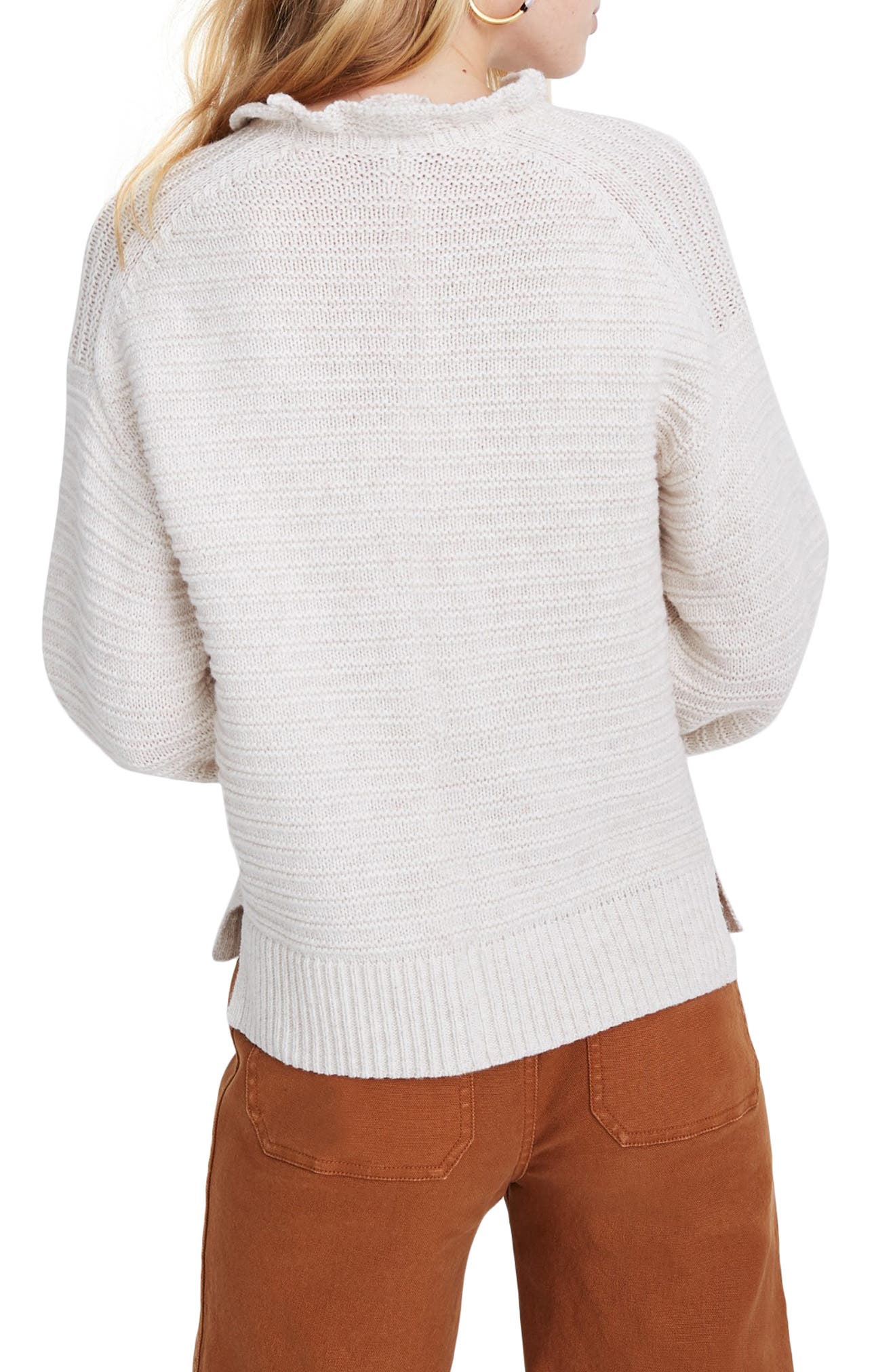 ruffle cardigan sweater madewell