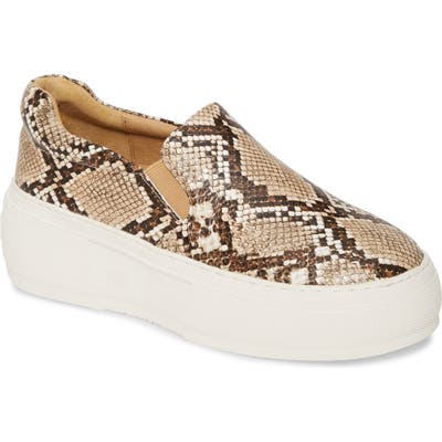Jslides Cleo Platform Slip-On Sneaker, Beige