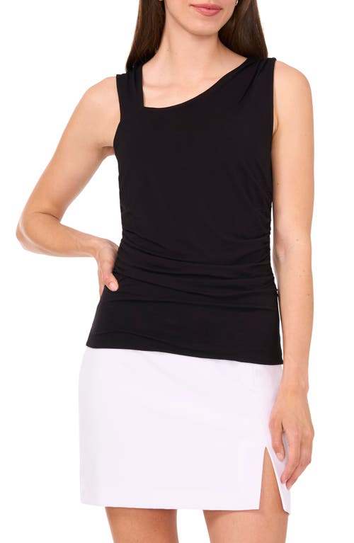 Halogenr Halogen(r) Ruched Asymmetric Tank Top In Black