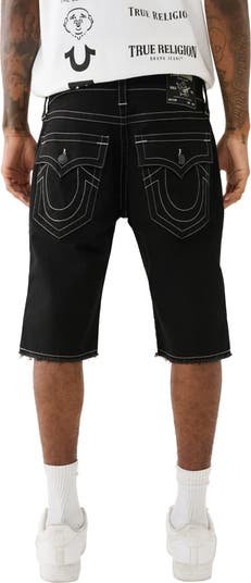 Black true hotsell religion shorts