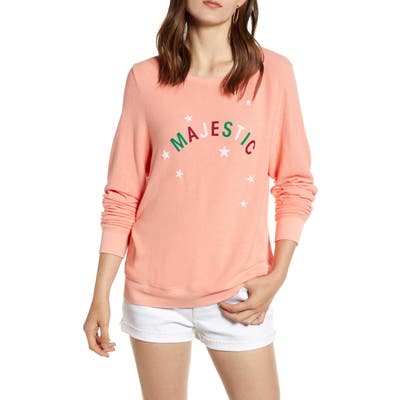 Wildfox Majestic Baggy Beach Pullover, Coral