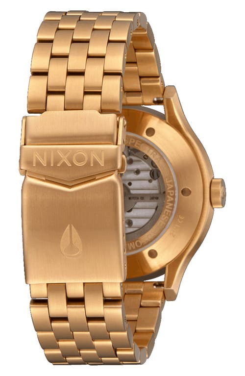 Shop Nixon Spectra Automatic Bracelet Watch, 40mm In Black/gold