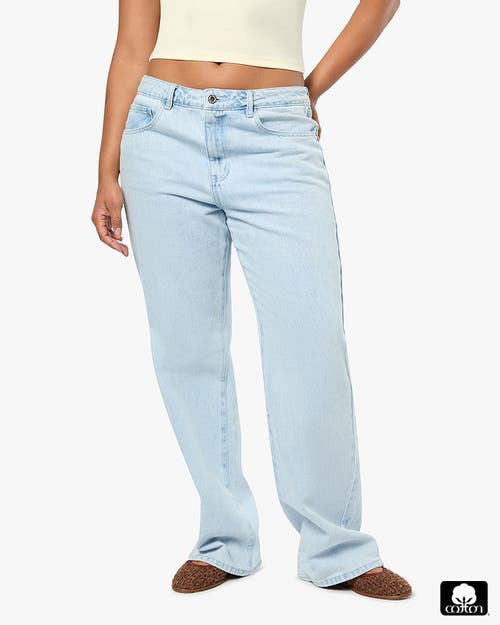 Shop Weworewhat Baggy Mid Rise Straight Pant In Super Light