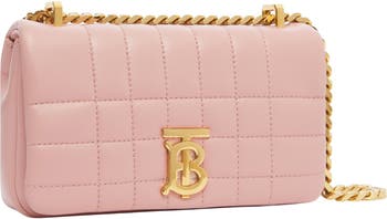 Burberry Lola Camera Mini Quilted Lambskin Leather Shoulder Bag Dusky Pink