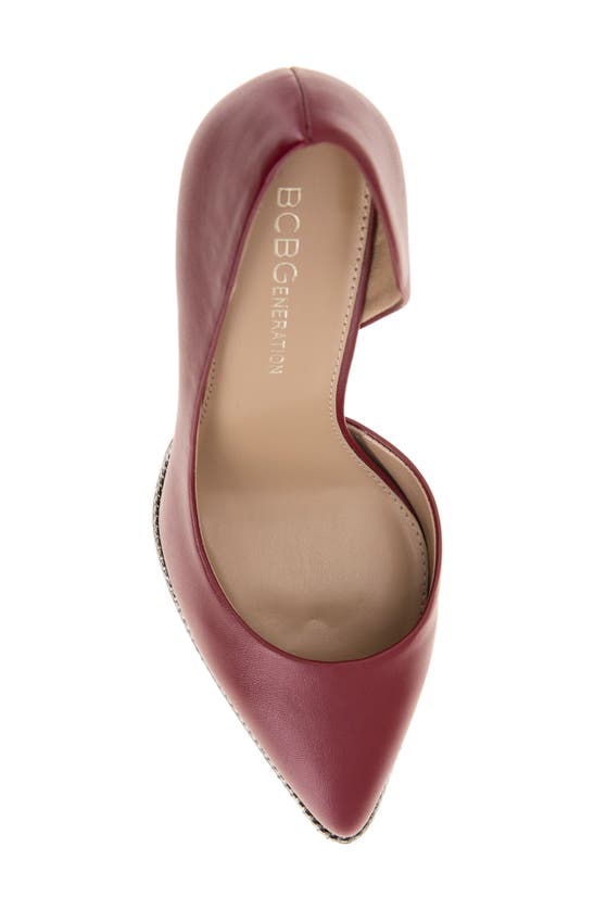Shop Bcbgeneration Harnoy Half D'orsay Pointed Toe Pump In Rhubarb