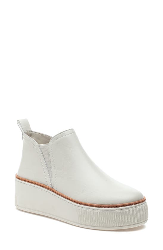Jslides Mika Platform Sneaker In Off White Leather