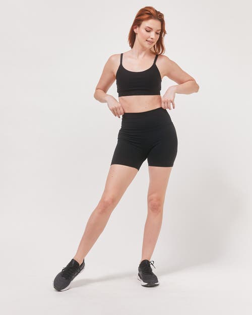 Rebody Active Hybrid Short High Waist 4" In Metropolis Black