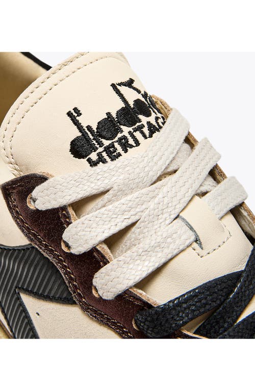 Diadora Basket Low Metallic Dirty Shoes In Light Beige
