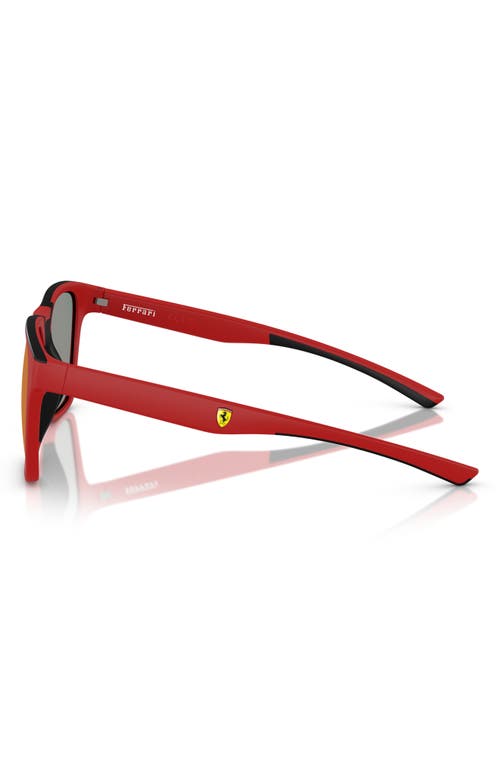 Scuderia Ferrari 57mm Square Sunglasses In Matte Red