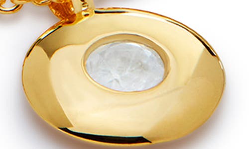 Shop Monica Vinader June Birthstone Moonstone Pendant Necklace In 18k Gold Vermeil/june