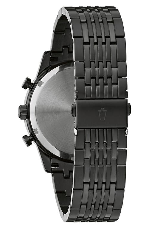 Bulova Stainless Steel Chronograph Quartz Bracelet Watch, 42mm In Black
