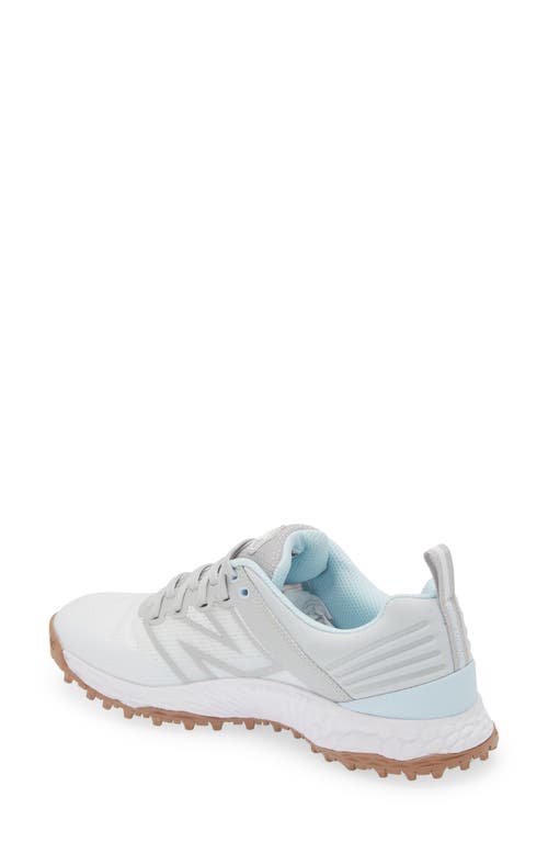 New Balance Golf Fresh Foam Contend V2 Spikeless Golf Shoe In White/grey