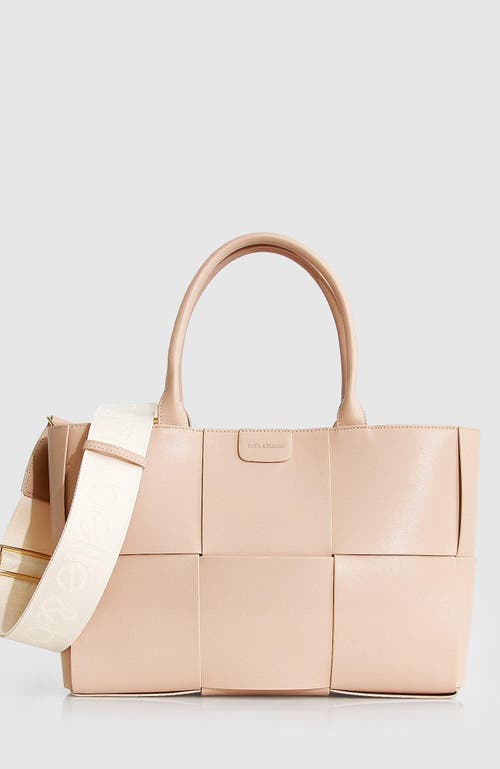 Belle & Bloom Long Way Home Woven Tote In Latte