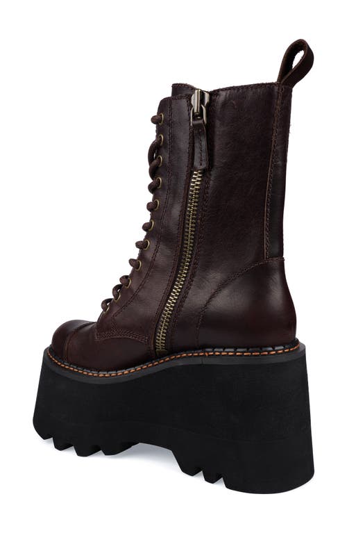 Ziginy Raiza Platform Bootie In Brown