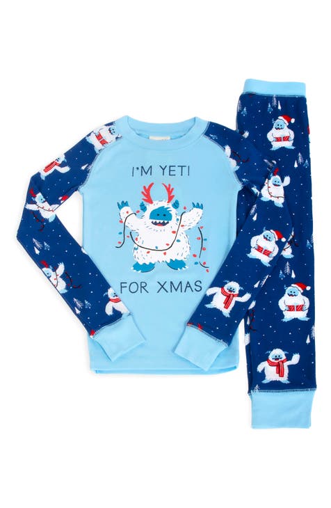 Kids' Yeti for Christmas Fitted Two-Piece Pajamas (Toddler & Little Kid)