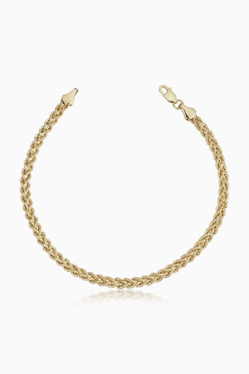 Shop Oradina 14k Yellow Gold Roman Double Rope Bracelet