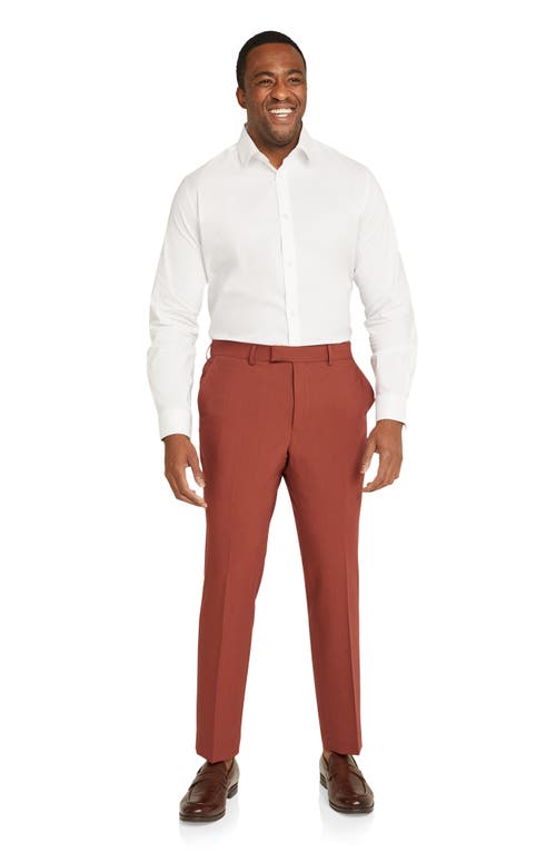 Shop Johnny Bigg Moore Hyperstretch Slim Fit Dress Pants In Rust