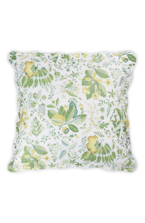 Matouk Pomegranate Quilted Euro Pillow Sham in Citrus at Nordstrom