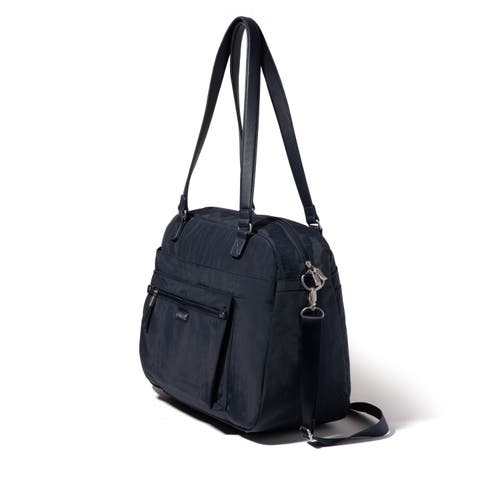 Baggallini Overnight Expandable Laptop Tote With Rfid Phone Wristlet In French Navy