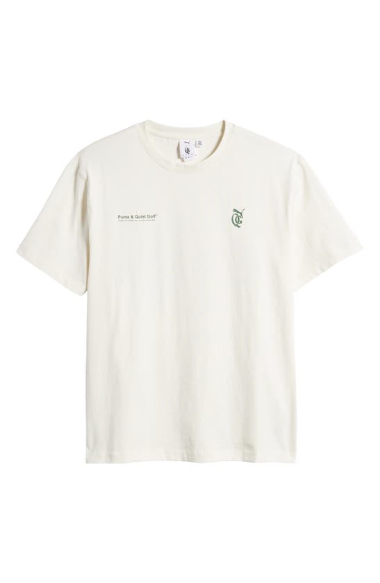 Shop Quiet Golf X Puma Modern Cotton Graphic T-shirt In Warm White