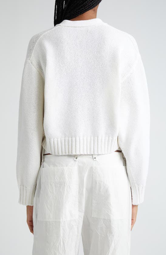 Shop Proenza Schouler Sofia Oversize Crop Cardigan In White