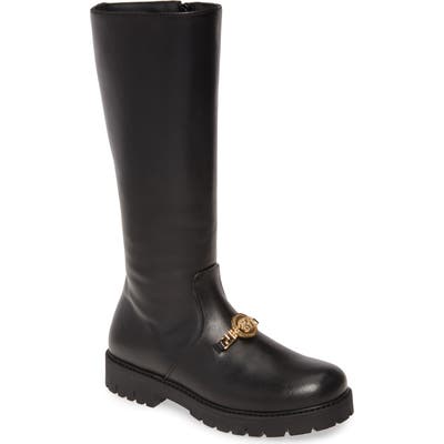 Versace Medusa Head Platform Knee High Boot