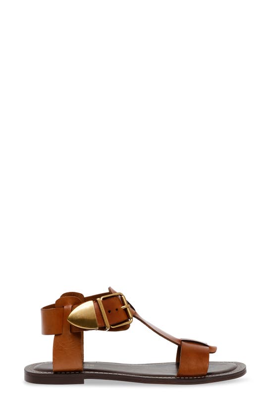 Shop Steve Madden Brazinn Gladiator Sandal In Tan Leather