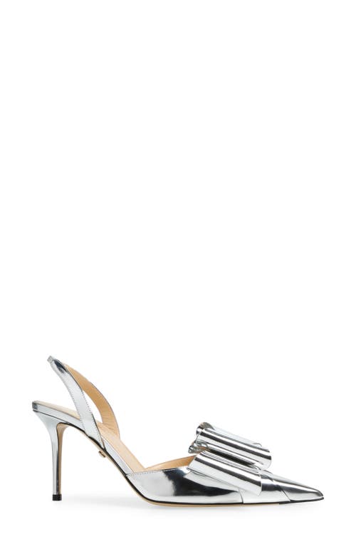 MACH & MACH MACH & MACH LE CADEAU BOW POINTED TOE METALLIC SLINGBACK PUMP