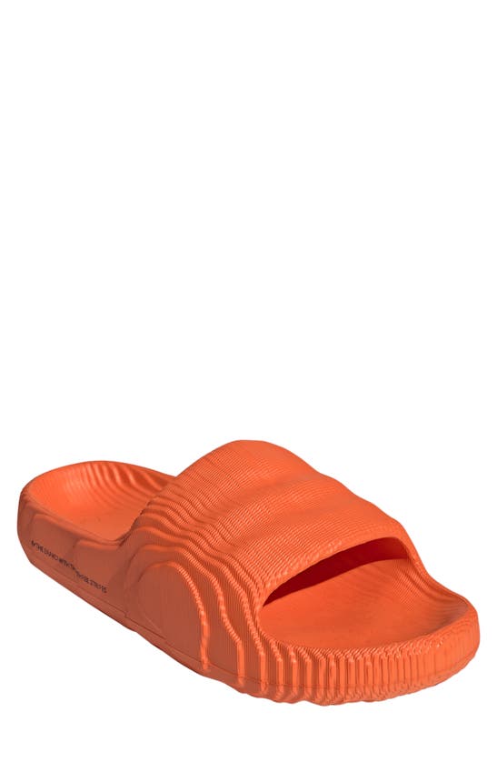 Shop Adidas Originals Adilette 22 Slide Sandal In Orange/ Orange/ Black