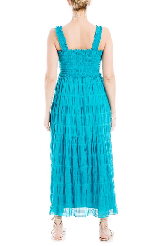 Max Studio London Sleeveless Maxi Sundress In Aqua-aqua