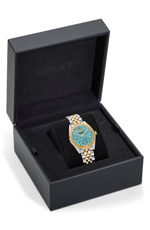 Versace V-code 36mm In Two Tone
