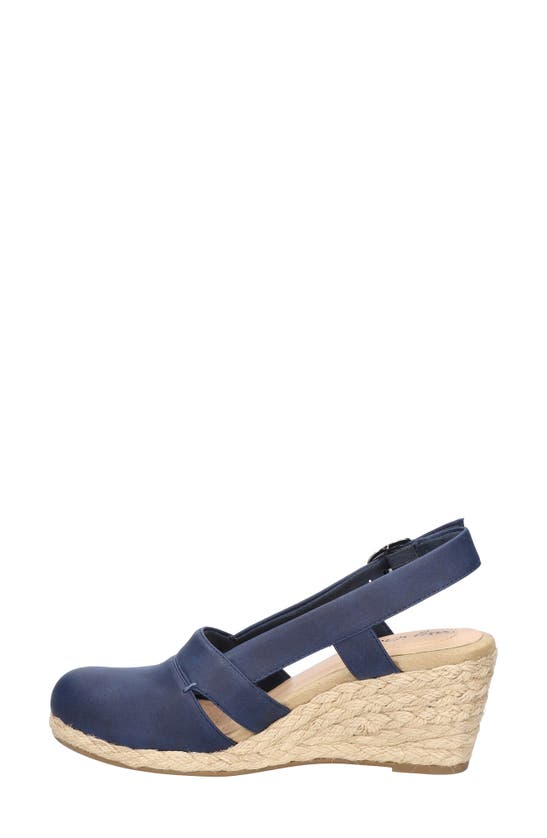 Shop Easy Street Stargaze Espadrille Wedge Pump In Navy