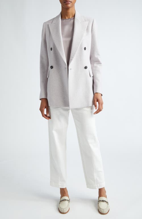 Eleventy Double Breasted Herringbone Blazer In Viola