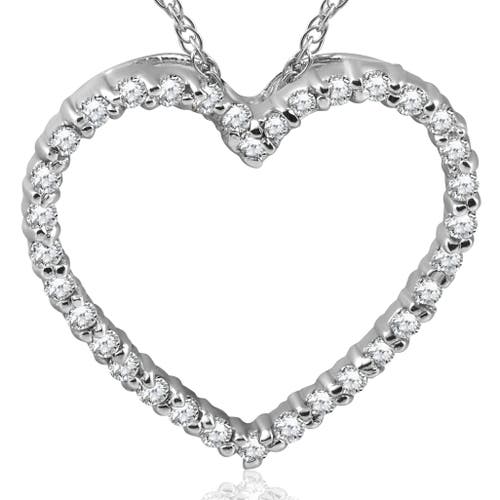 BLISS DIAMOND BLISS DIAMOND 10K GOLD 1/2CT LAB GROWN DIAMOND HEART PENDANT 18" NECKLACE 