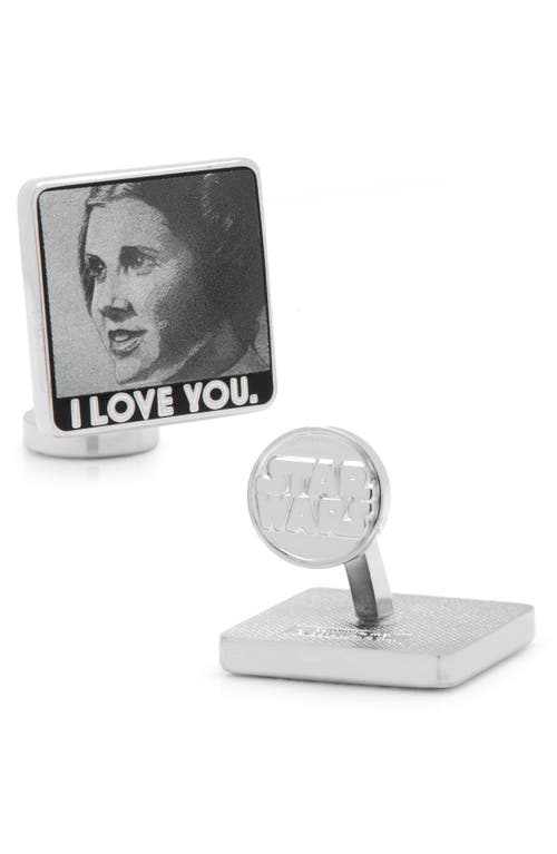 Cufflinks, Inc Star Wars I Love You I Know Cufflinks In Grey/white