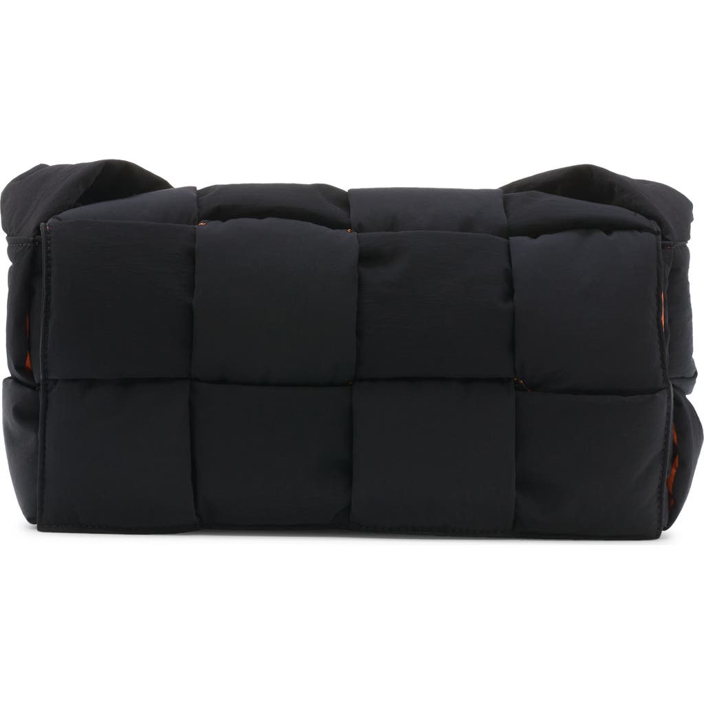 Bottega Veneta Padded Tech Cassette Messenger Bag In Black