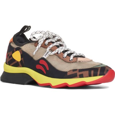 Fendi Ffreedom Patchwork Sneaker - Brown