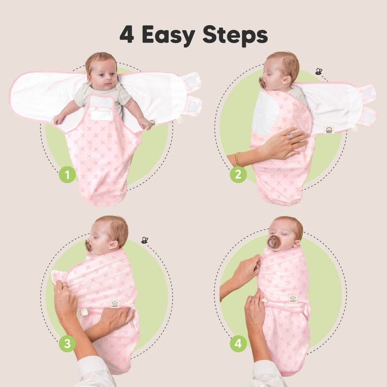 Keababies 3-pack Soothe Zippy Swaddle Wrap In Blossom