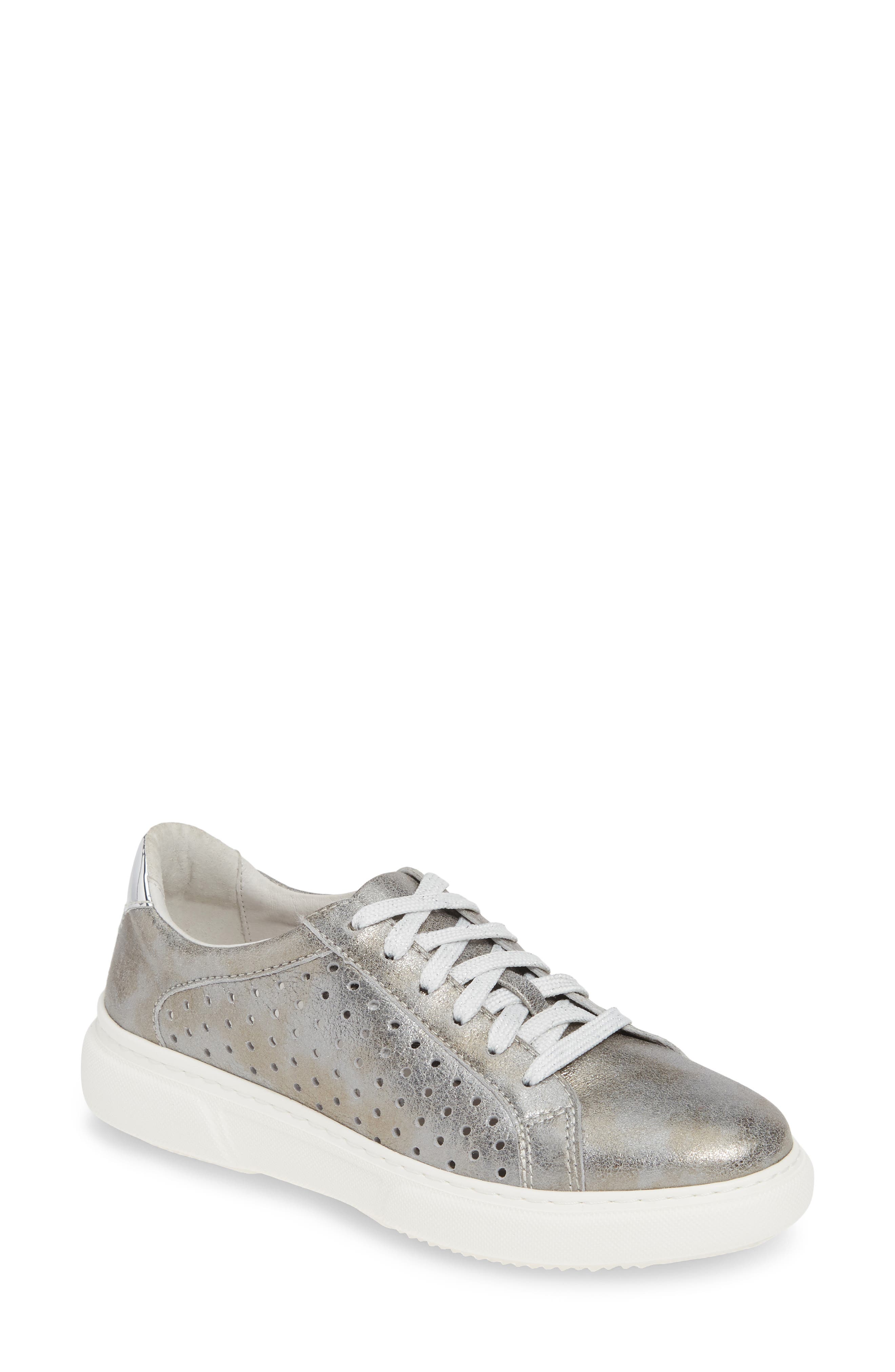 Johnston & Murphy Nora Perforated Sneaker, Metallic