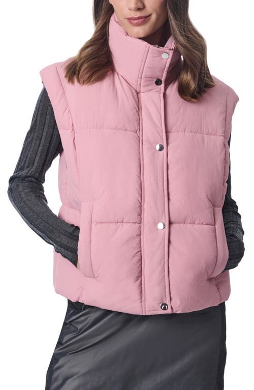 Shop Bernardo Puffer Vest In Dusty Rose