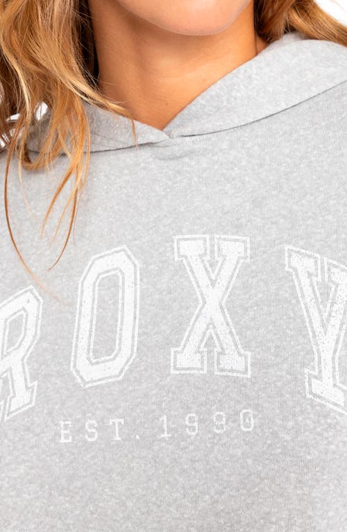 Roxy Afternoon Hike Crop Hoodie In Heritage Heather