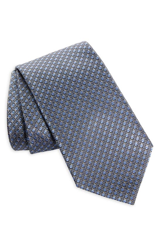 Shop Zegna Ties Cento Fili Silk Jacquard Tie In Lightblue