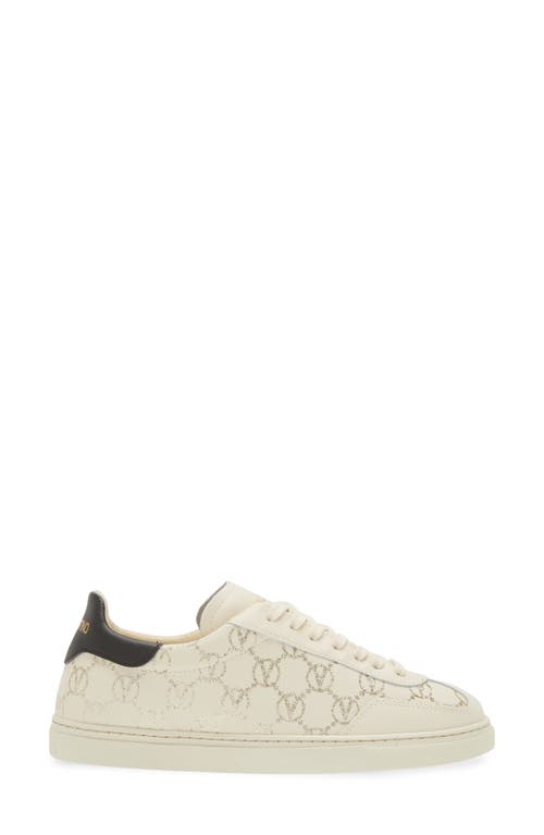Valentino By Mario Valentino Guiditta Leather Sneaker In Cream